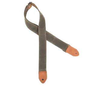 Levy's Textures Series 2" Wide Waxed Canvas Guitar Strap Forest Green