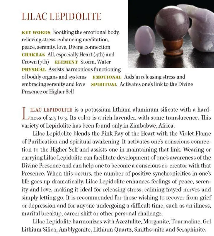 Llilac Lepidolite Crystal Altar Stone