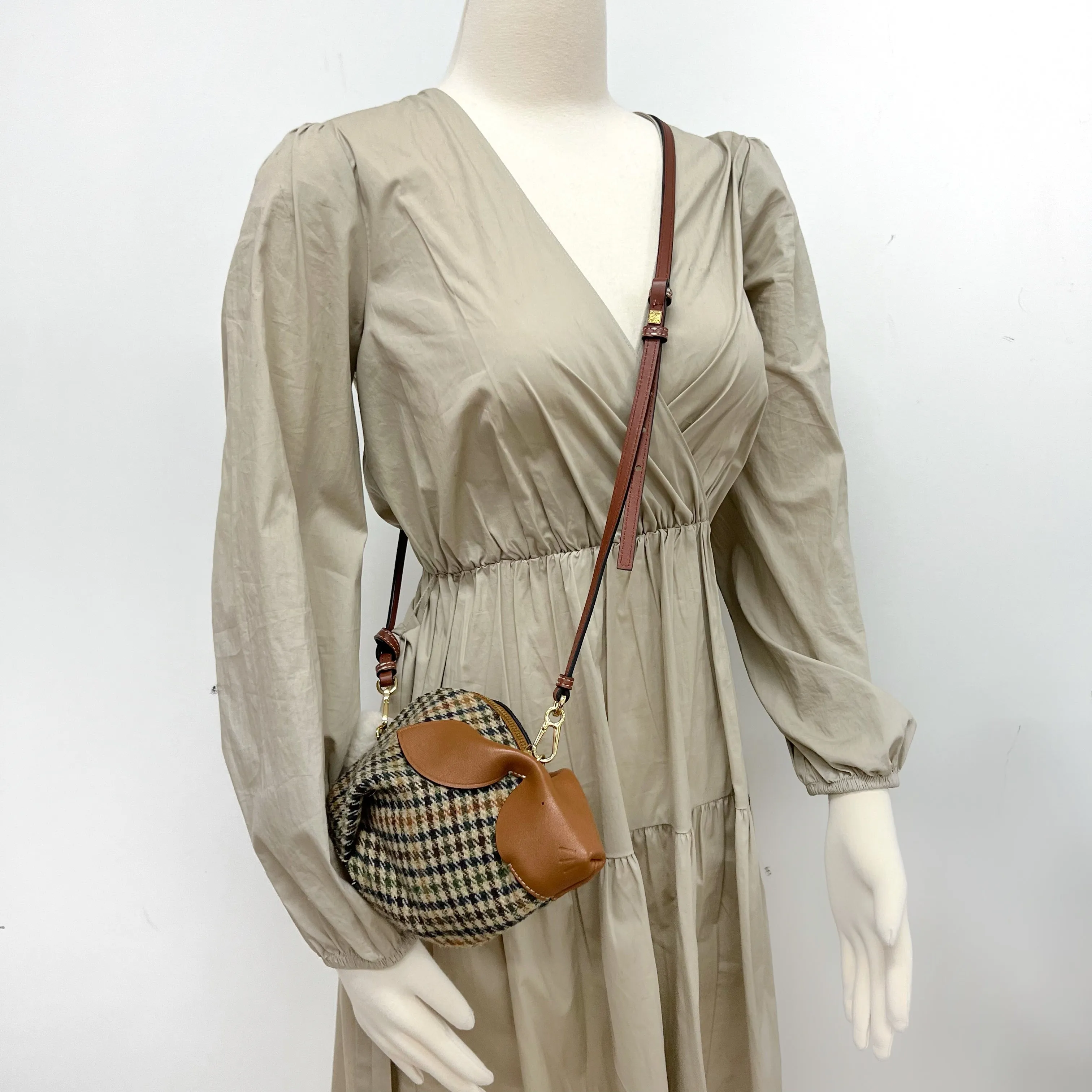 Loewe Mini Tan Bunny Crossbody Bag