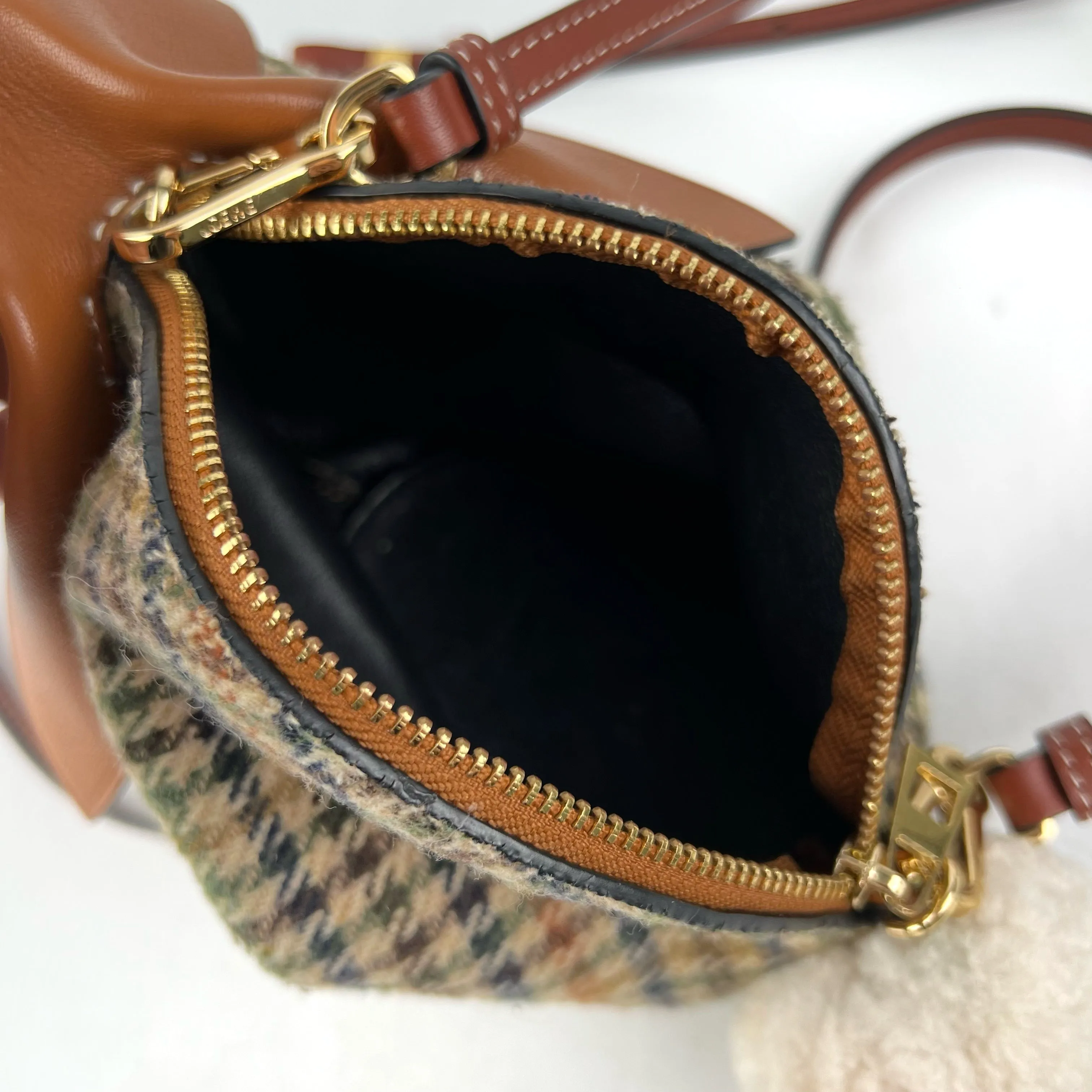Loewe Mini Tan Bunny Crossbody Bag