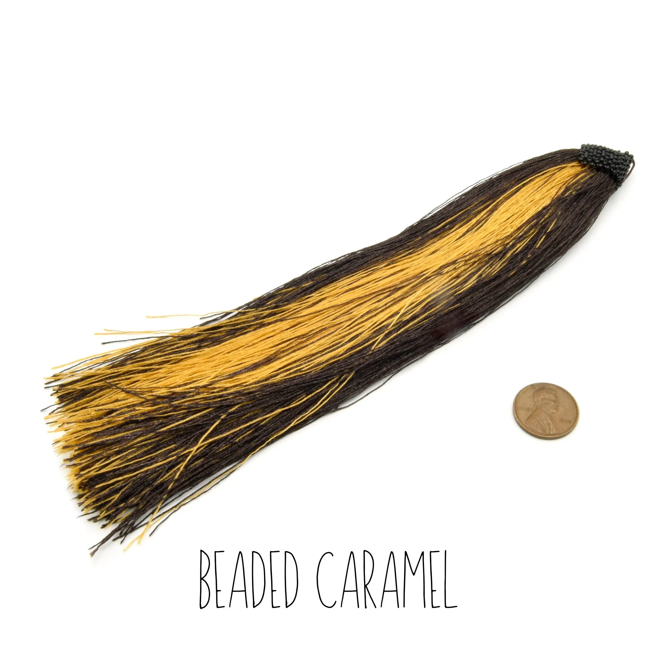 Long Tassel | Woven Cap Silk/Polyester Thread Tassel | Bag Tassel
