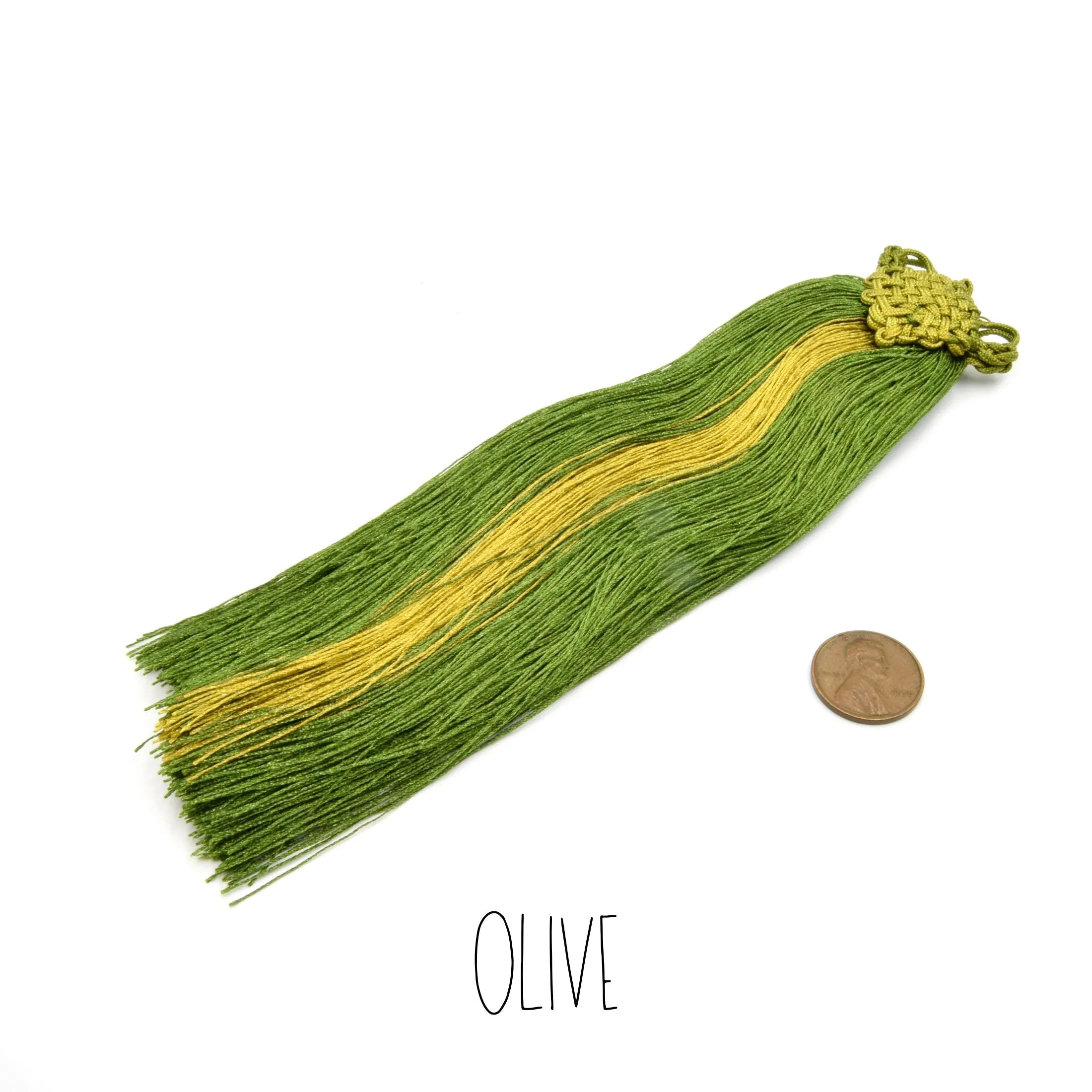 Long Tassel | Woven Cap Silk/Polyester Thread Tassel | Bag Tassel