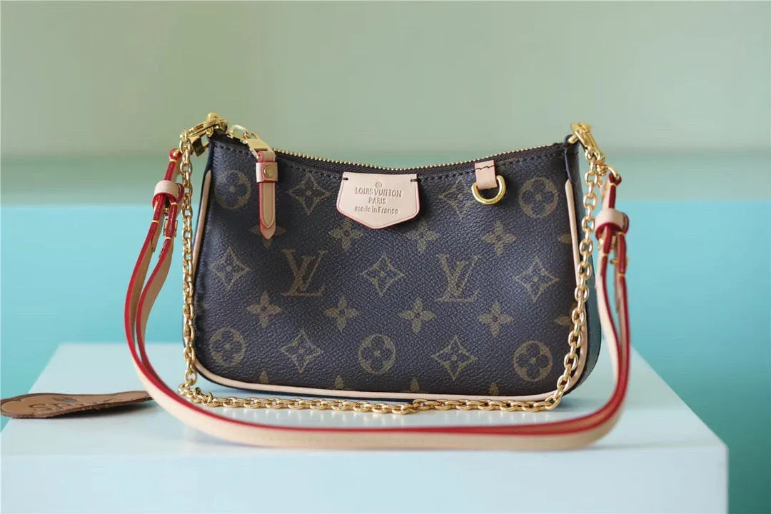 LV Easy Pouch On Strap Monogram Canvas For Women,  Shoulder And Crossbody Bags 19cm/7.5in LV