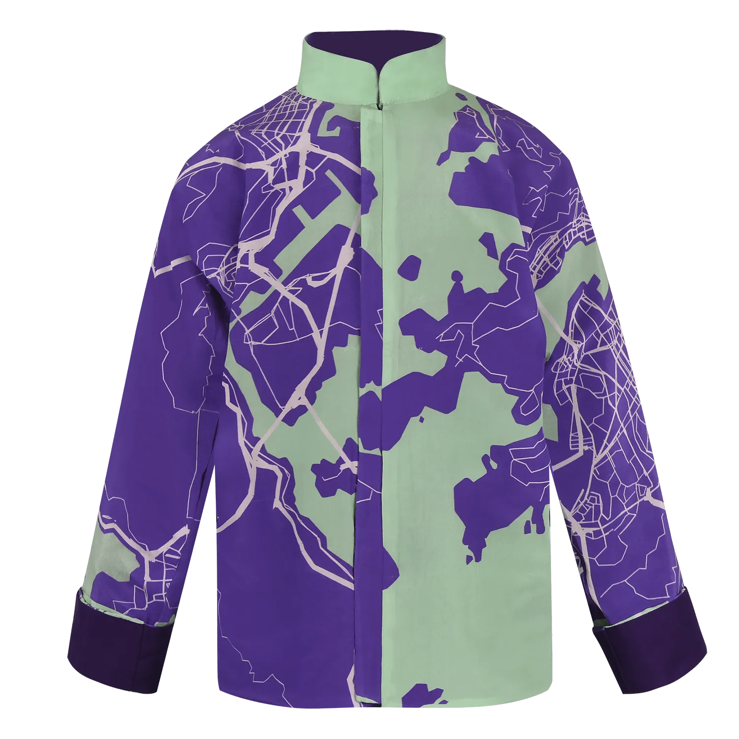 【MAP OF HK】100% Silk Mini Tang Jacket