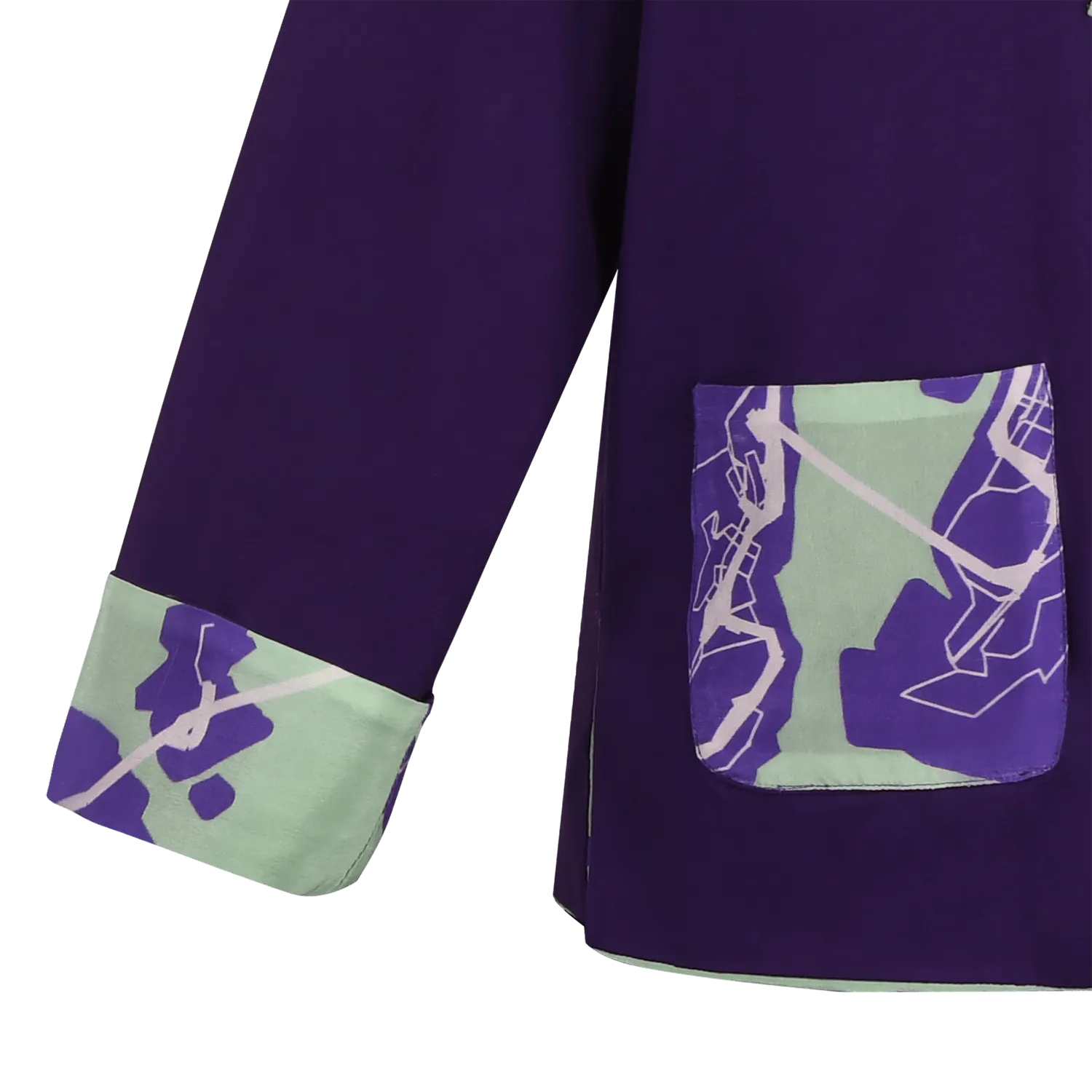 【MAP OF HK】100% Silk Mini Tang Jacket
