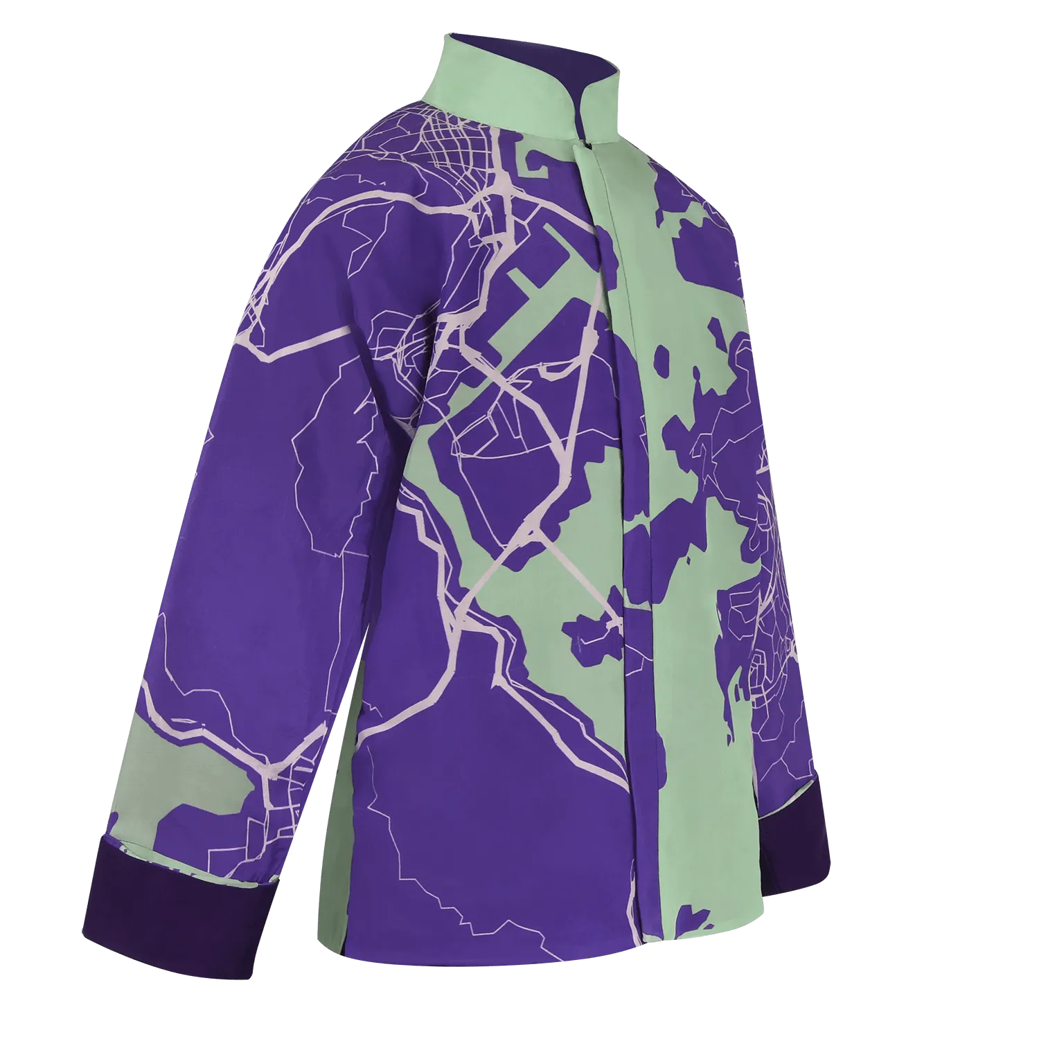 【MAP OF HK】100% Silk Mini Tang Jacket