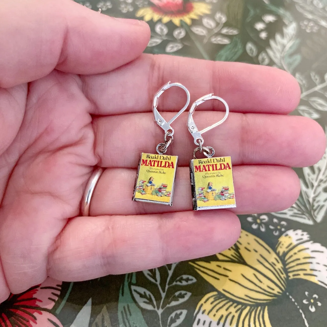 Matilda Book Locket Earrings by Marshall and Rose
