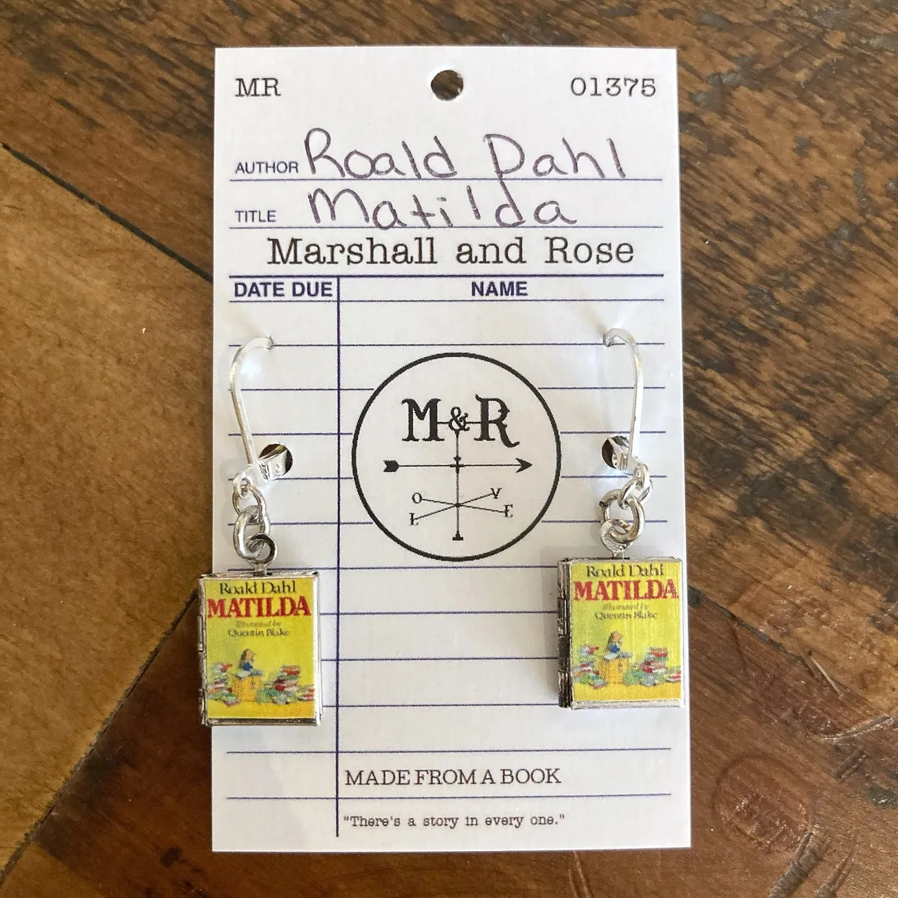 Matilda Book Locket Earrings by Marshall and Rose