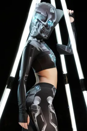 Mechanical Skeleton Hooded Top