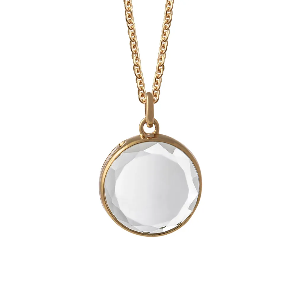 Medium Faceted Gold Locket