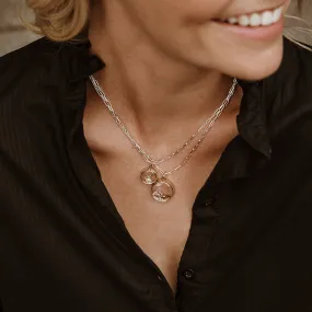 Medium Faceted Gold Locket