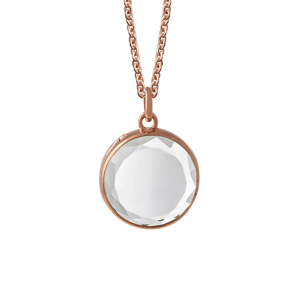 Medium Faceted Rose Gold Locket