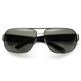 Mens Premium Polarized Lens Large Square Aviator Sunglasses 9269