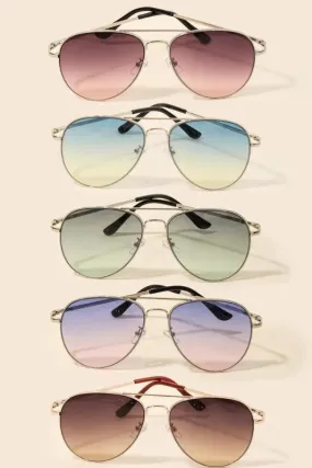 Metal Frame Aviator Sunglasses