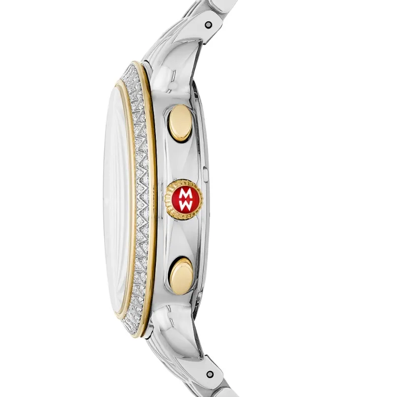 Michele Sidney Diamond Two-Tone Diamond Dial Watch 38mm Quartz
