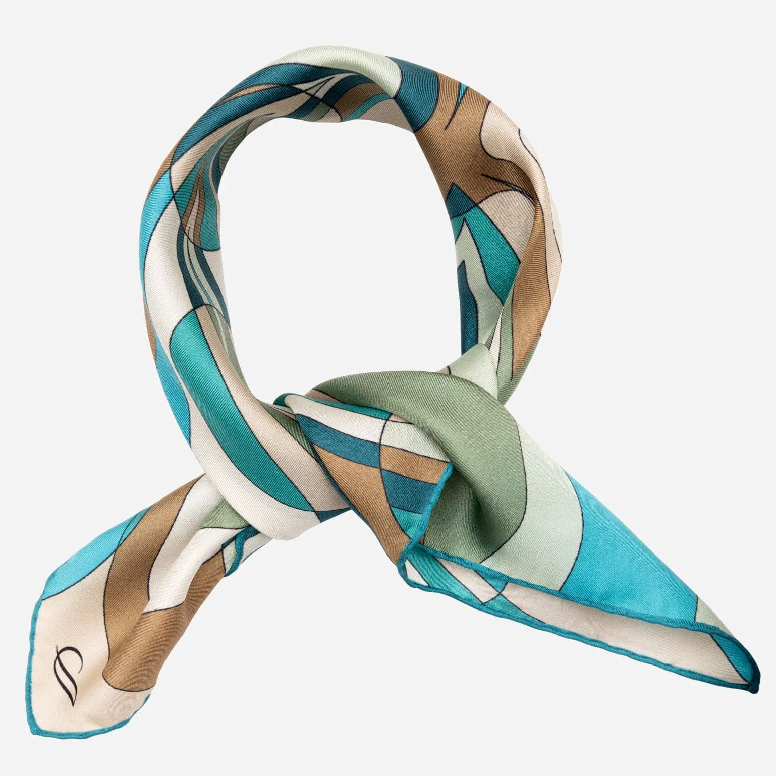 Michelle - Silk Bandana - Sea Colors