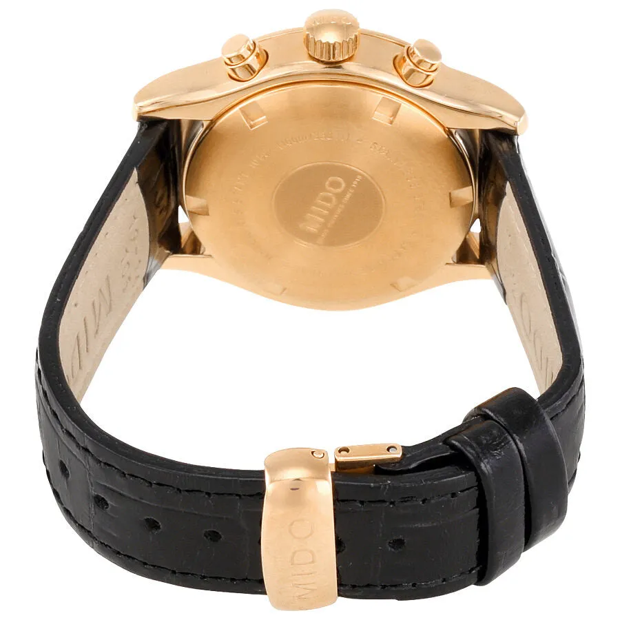 Mido Multifort Mother of Pearl Dial Black Leather Ladies Watch M005.217.36.116.20