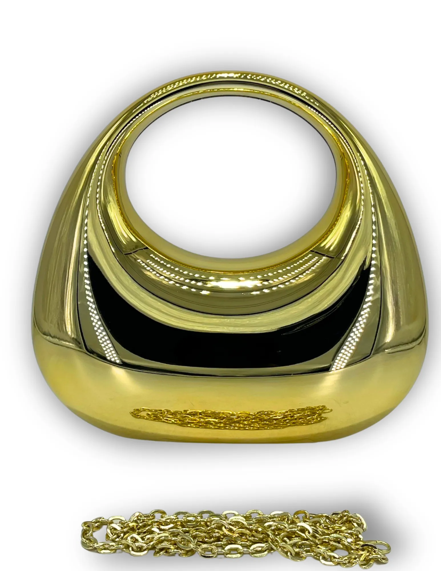 Mini Metallic Crescent Acrylic Purse