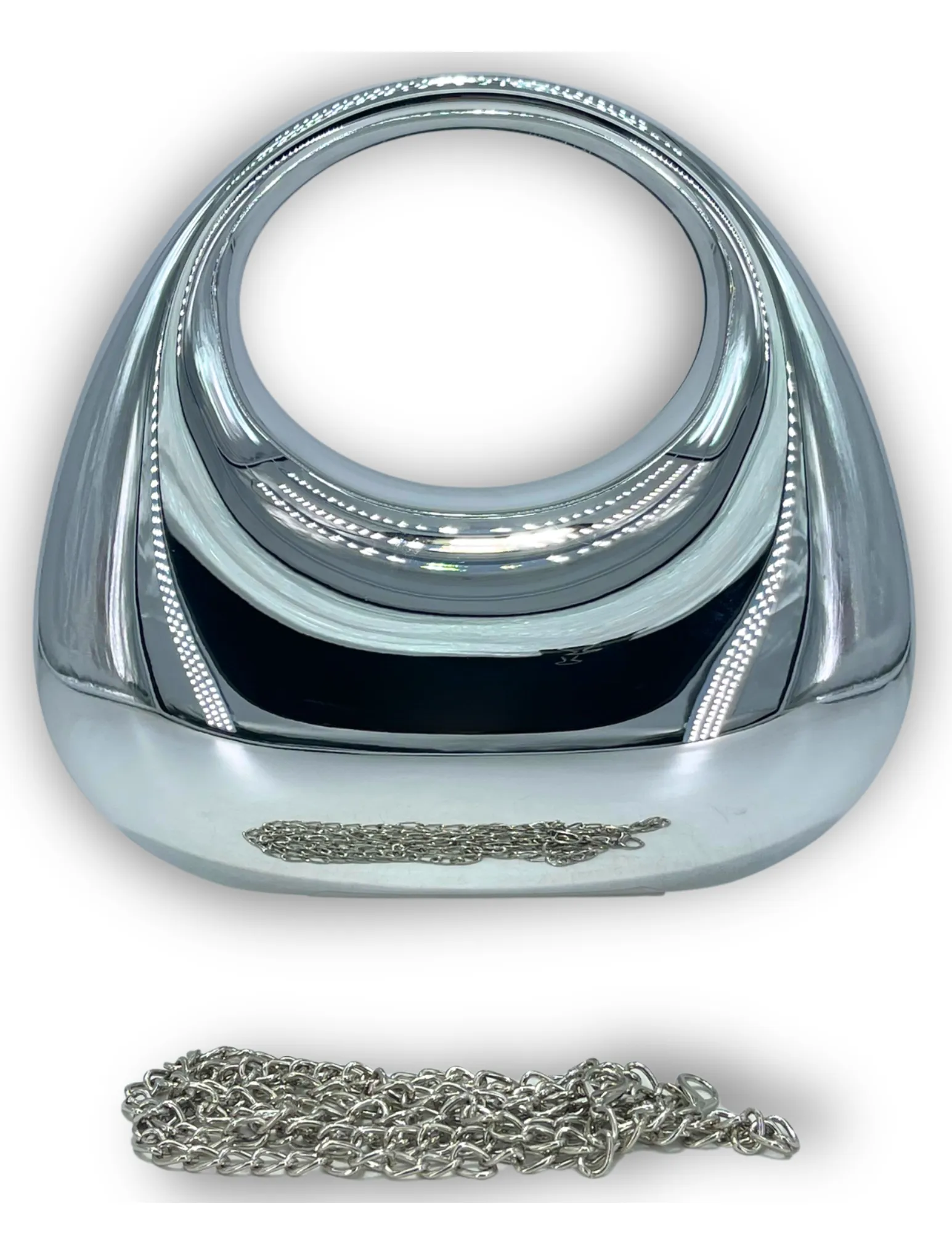 Mini Metallic Crescent Acrylic Purse