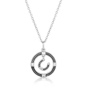Montana Silversmiths Luck of the Draw Horseshoe Necklace
