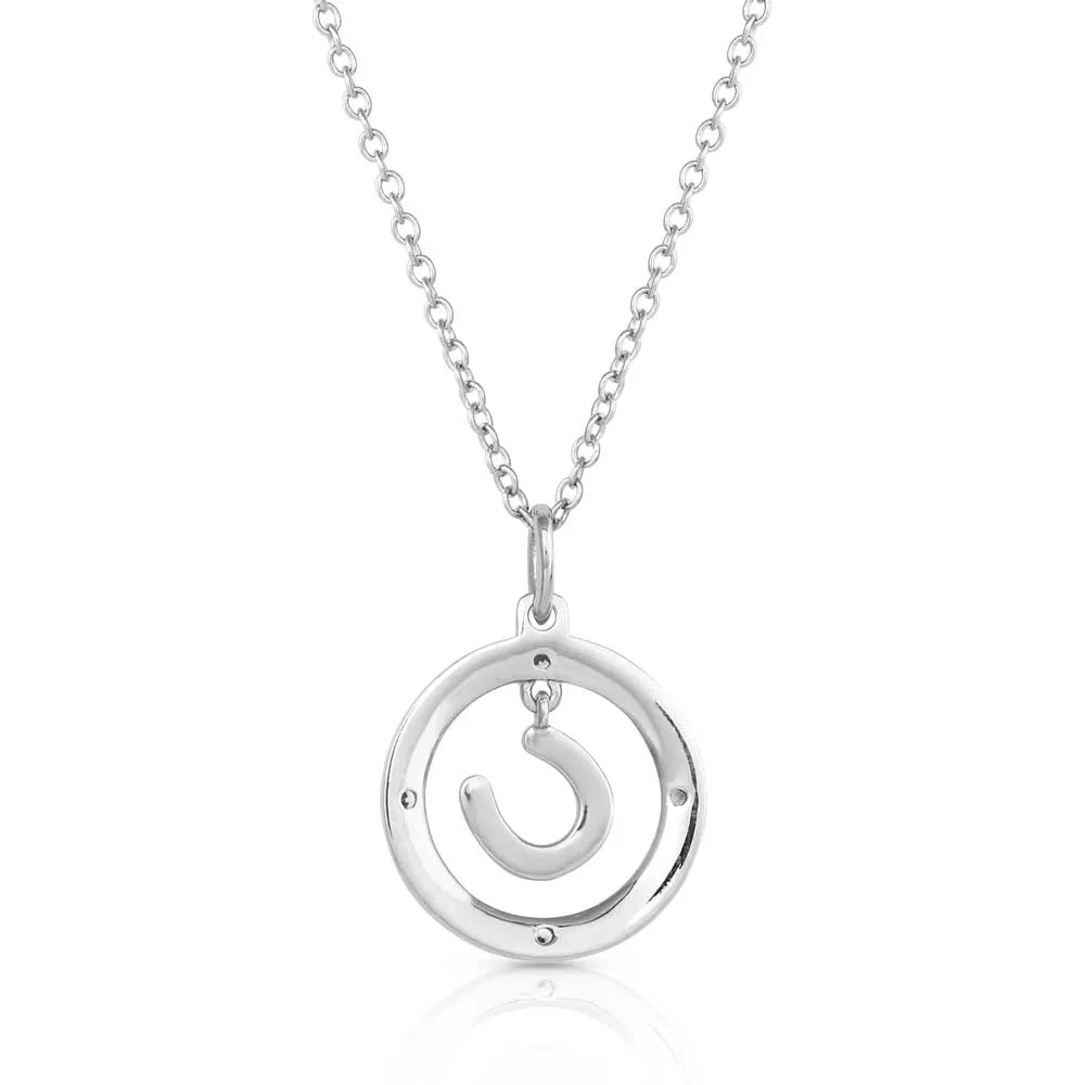 Montana Silversmiths Luck of the Draw Horseshoe Necklace