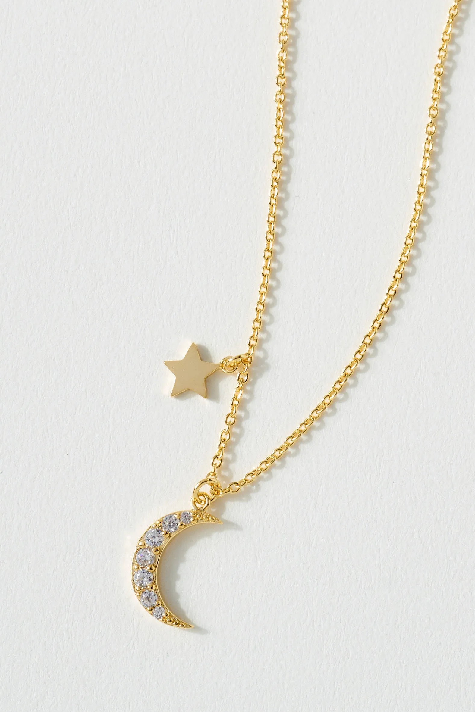 Moon & Star Charms Necklace