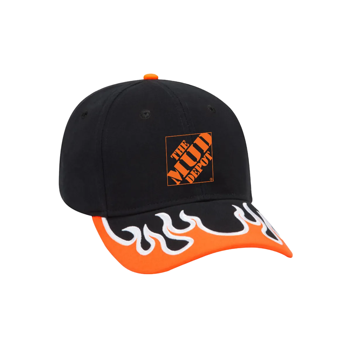 Mud Depot Flame Hat - Black/Orange