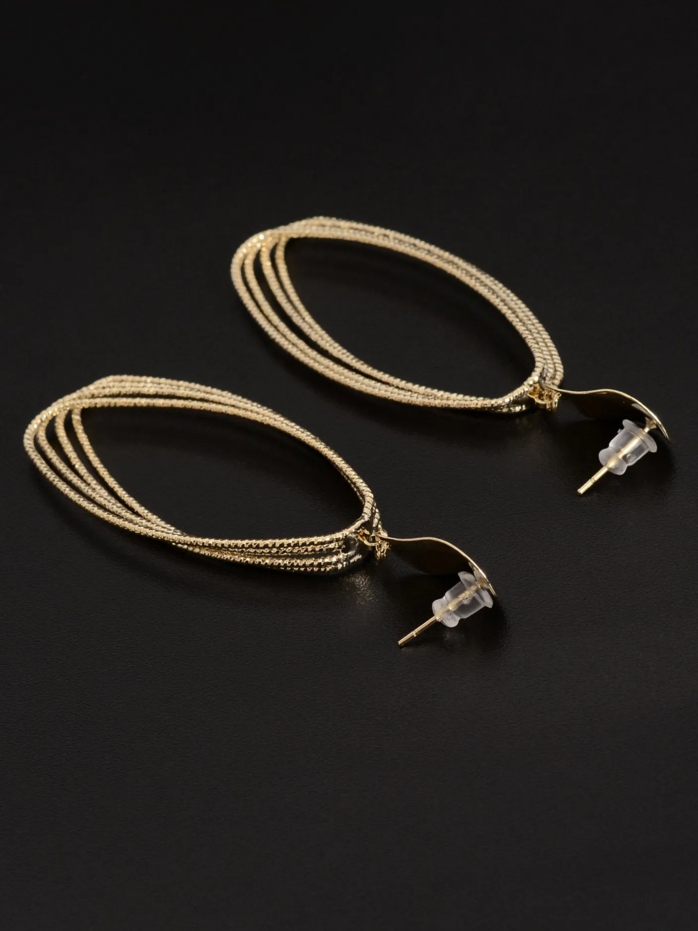 Multi Layered Oval Earrings