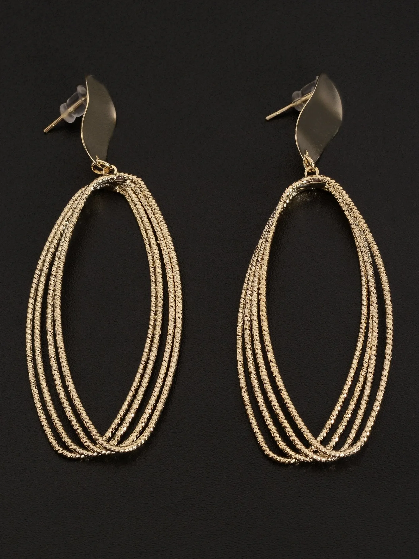 Multi Layered Oval Earrings