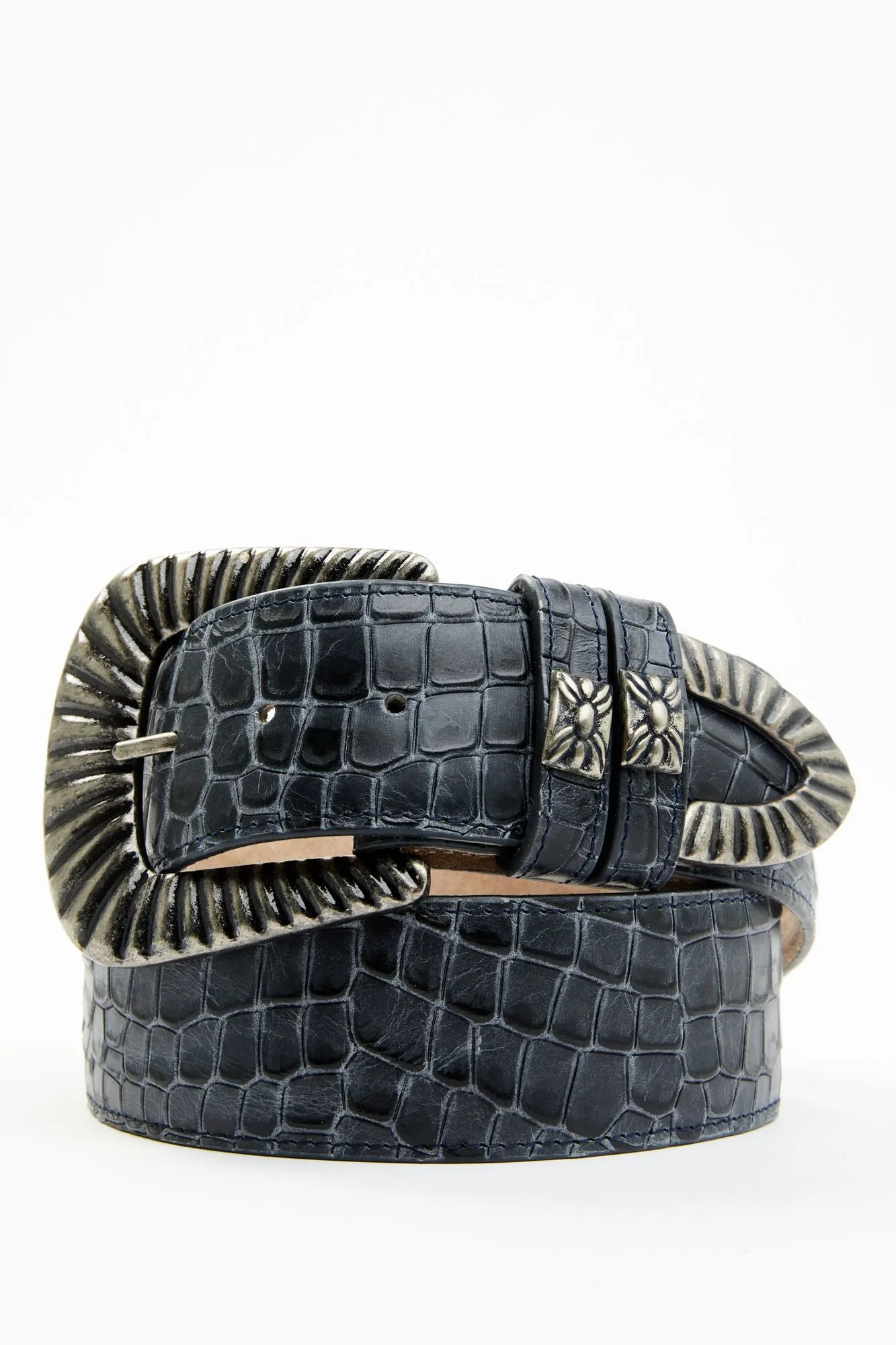 Napier Crocodile Print Western Belt