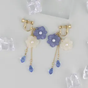 Nemophila Layered Drop Clip Ons
