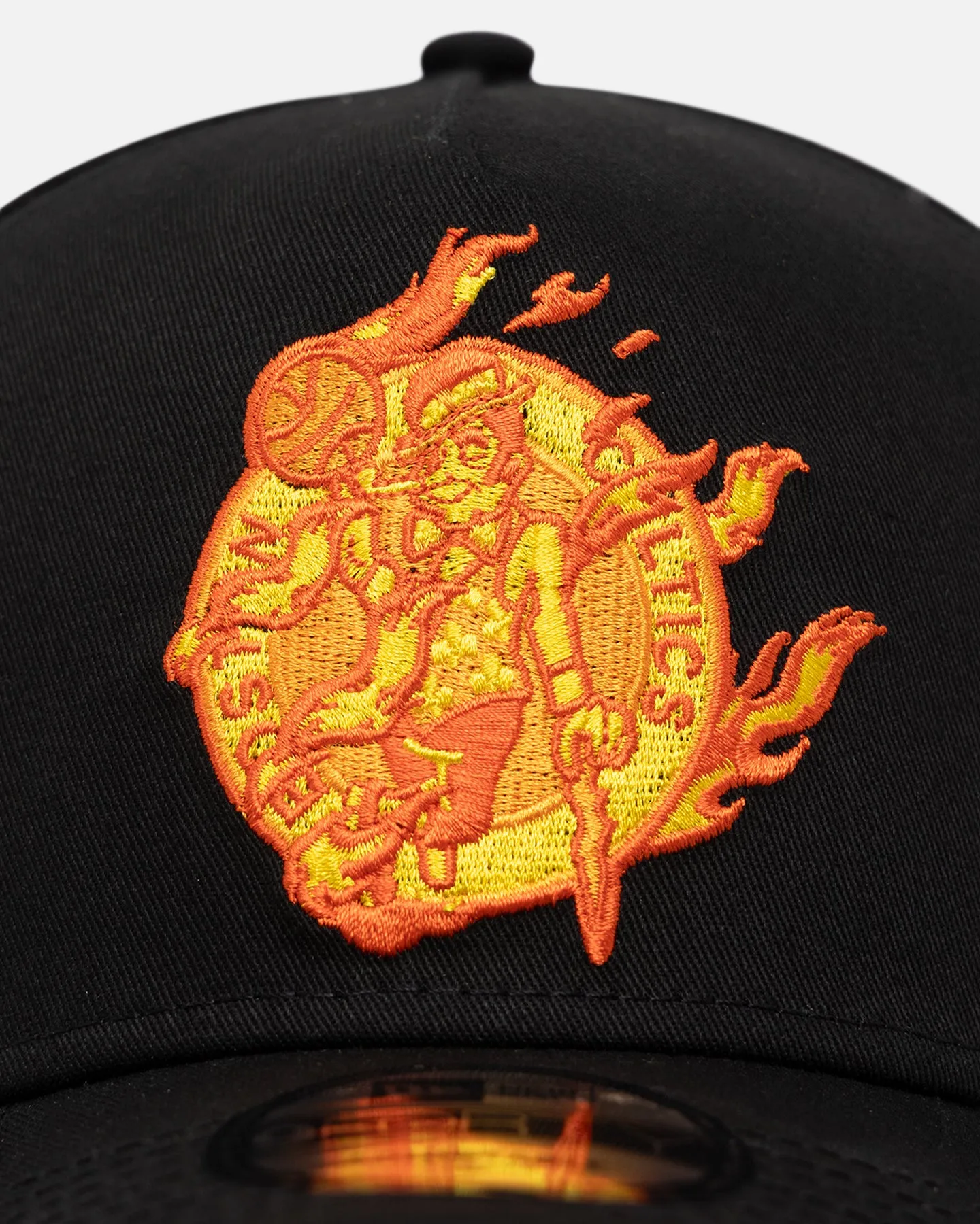 New Era Boston Celtics 'Black Flame' 9FORTY A-Frame Snapback Black/Flame