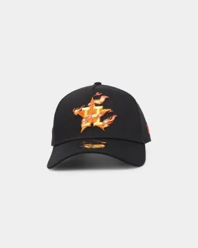 New Era Houston Astros 'Flamin' Hot' 9FORTY A-Frame Snapback Black/Flame