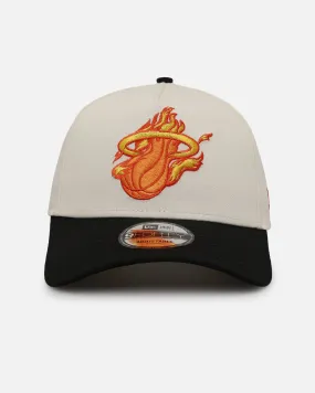 New Era Miami Heat 'Flame' 9FORTY A-Frame Snapback Chrome White/Black