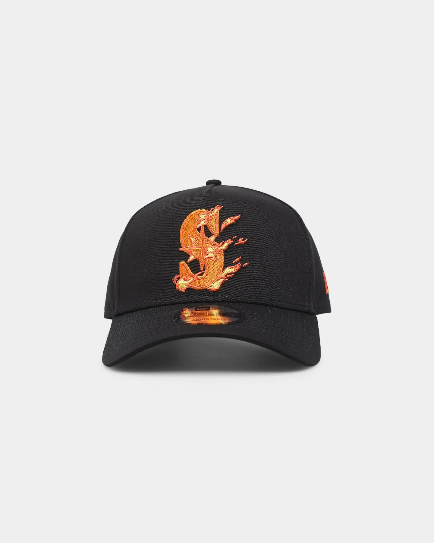 New Era Seattle Mariners 'Flamin' Hot' 9FORTY A-Frame Snapback Black/Flame
