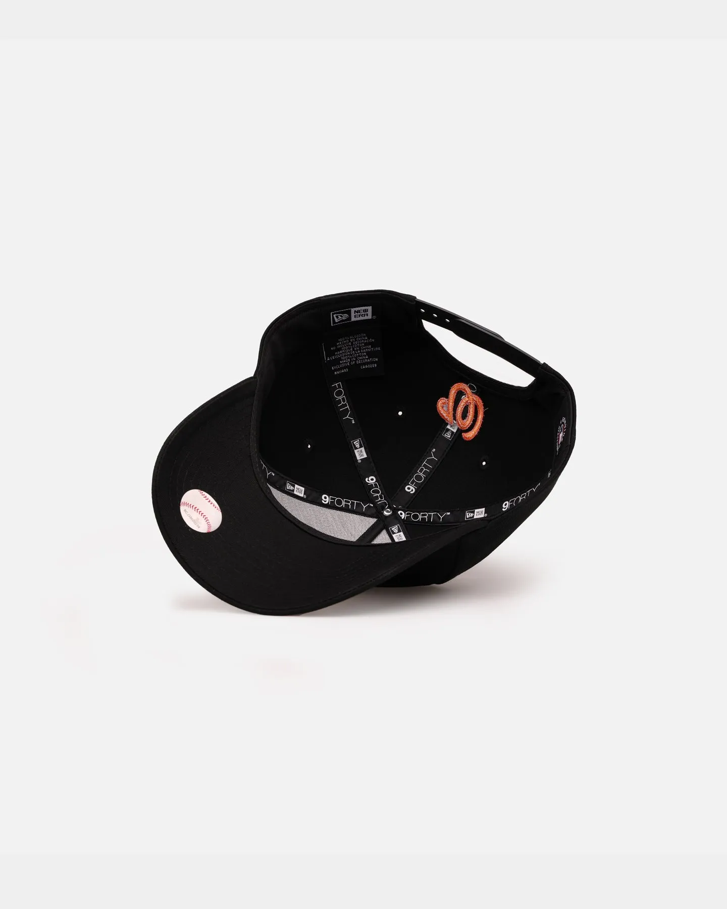 New Era Washington Nationals 'Black Flame' 9FORTY A-Frame Snapback Black/Flame