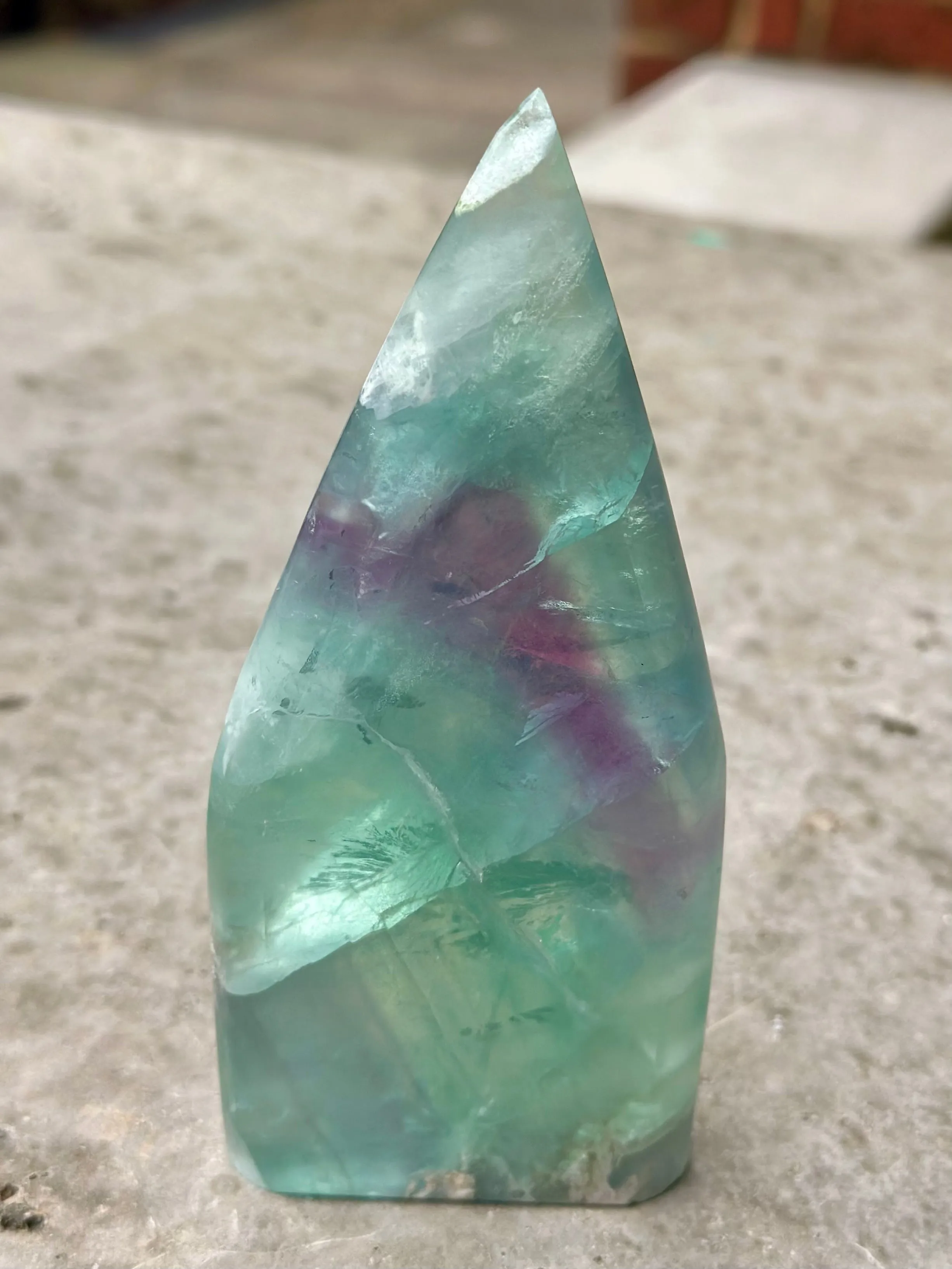 New! Rainbow Fluorite Flame - Natural & Unique