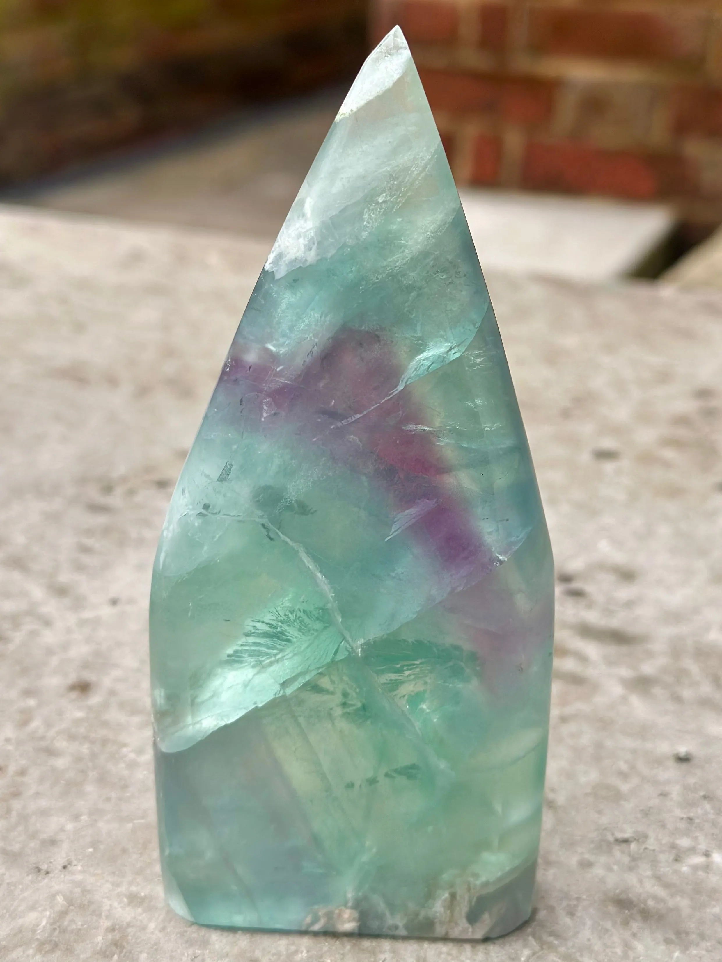 New! Rainbow Fluorite Flame - Natural & Unique