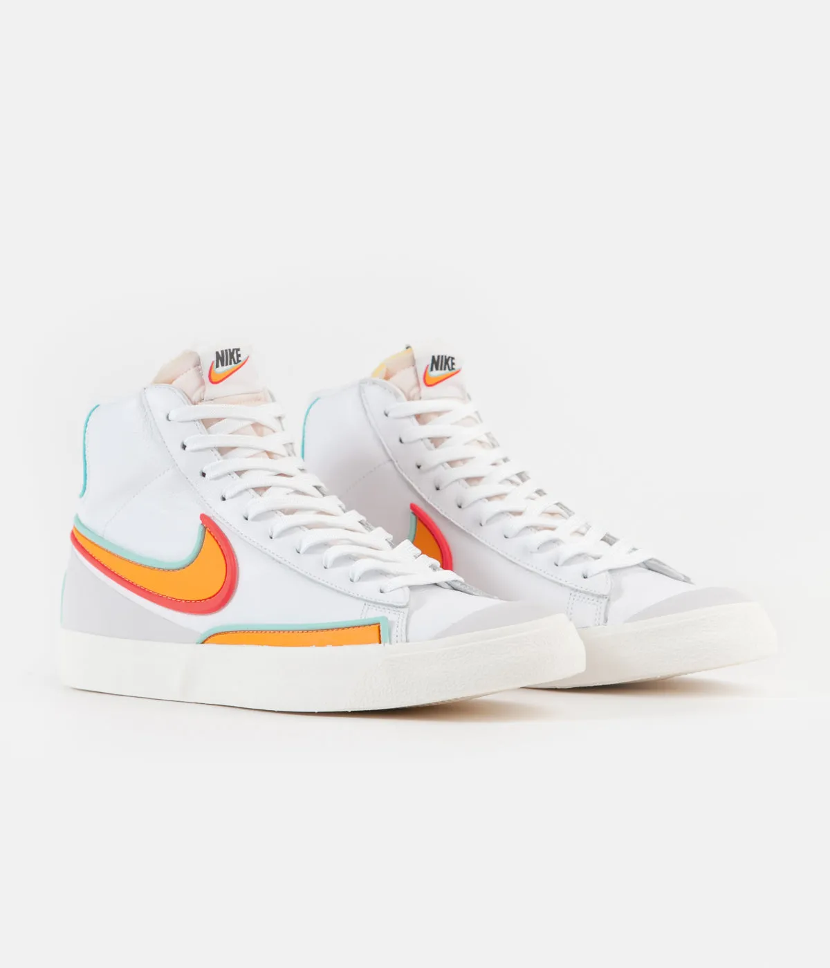 Nike Blazer Mid '77 Infinite Shoes - White / Kumquat / Aurora Green
