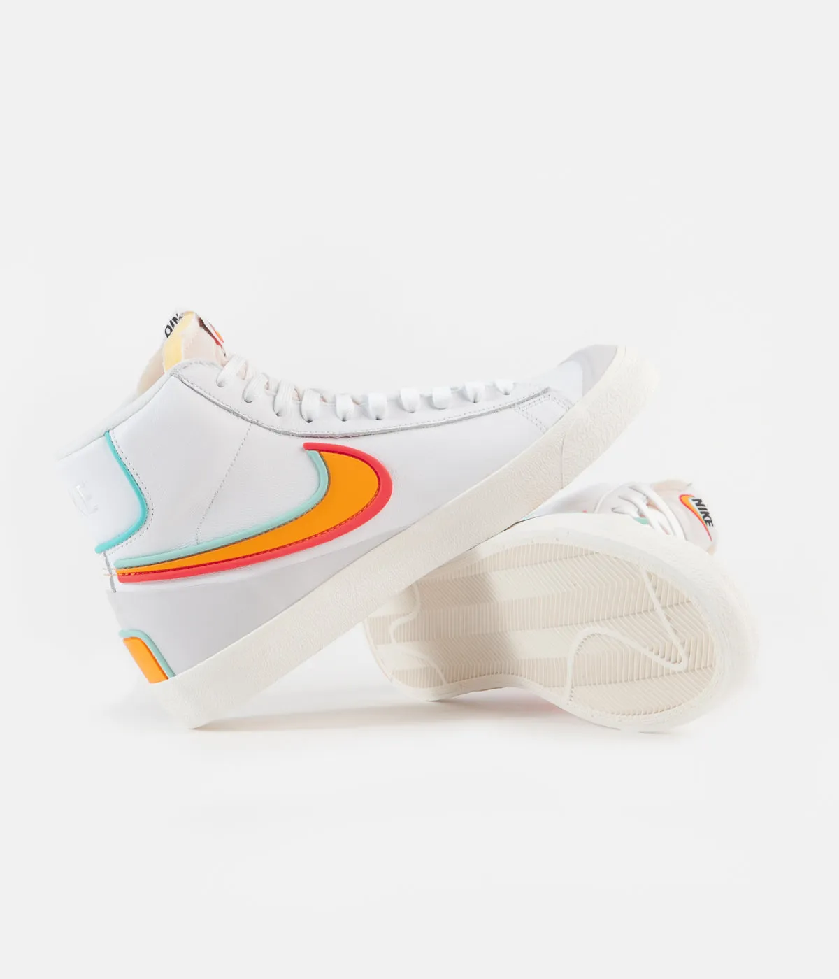 Nike Blazer Mid '77 Infinite Shoes - White / Kumquat / Aurora Green
