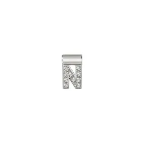 Nomination SeiMia Pendant, Letter N, Cubic Zirconia, Silver