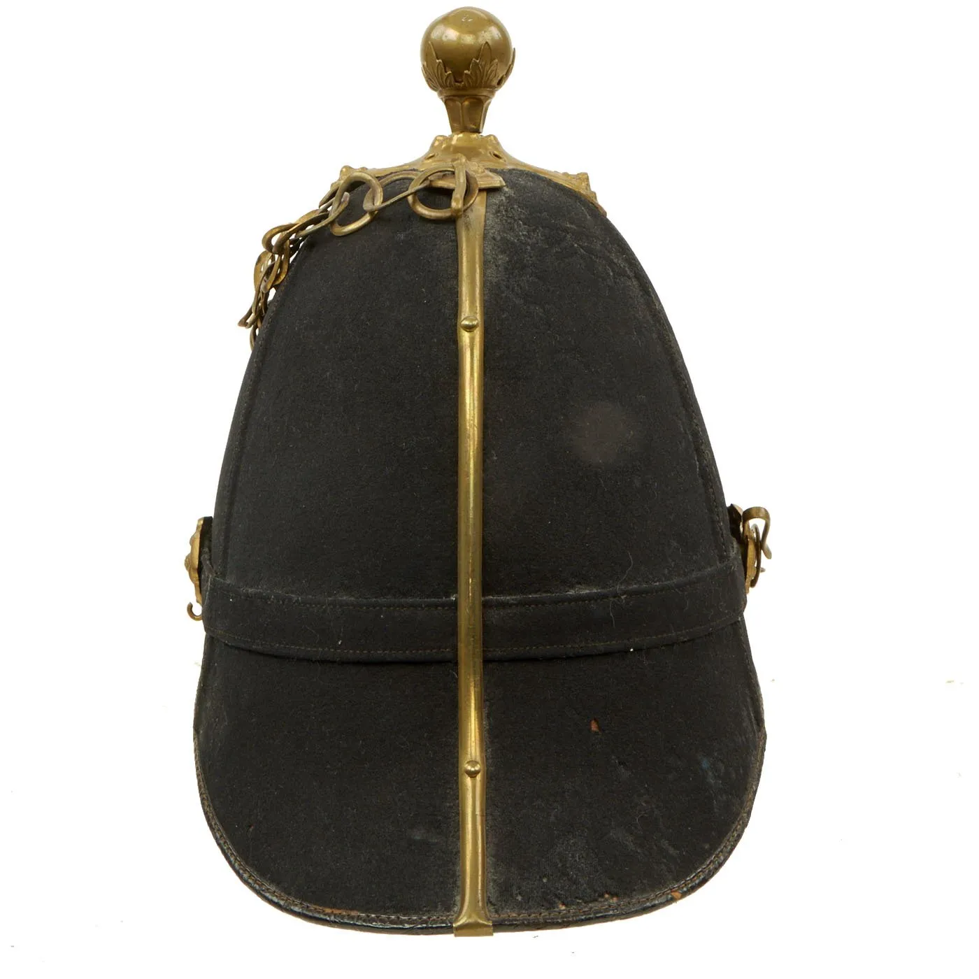 Original British Victorian Army Artillery Officer Blue Cloth Dress Spike Helmet - 1878-1902