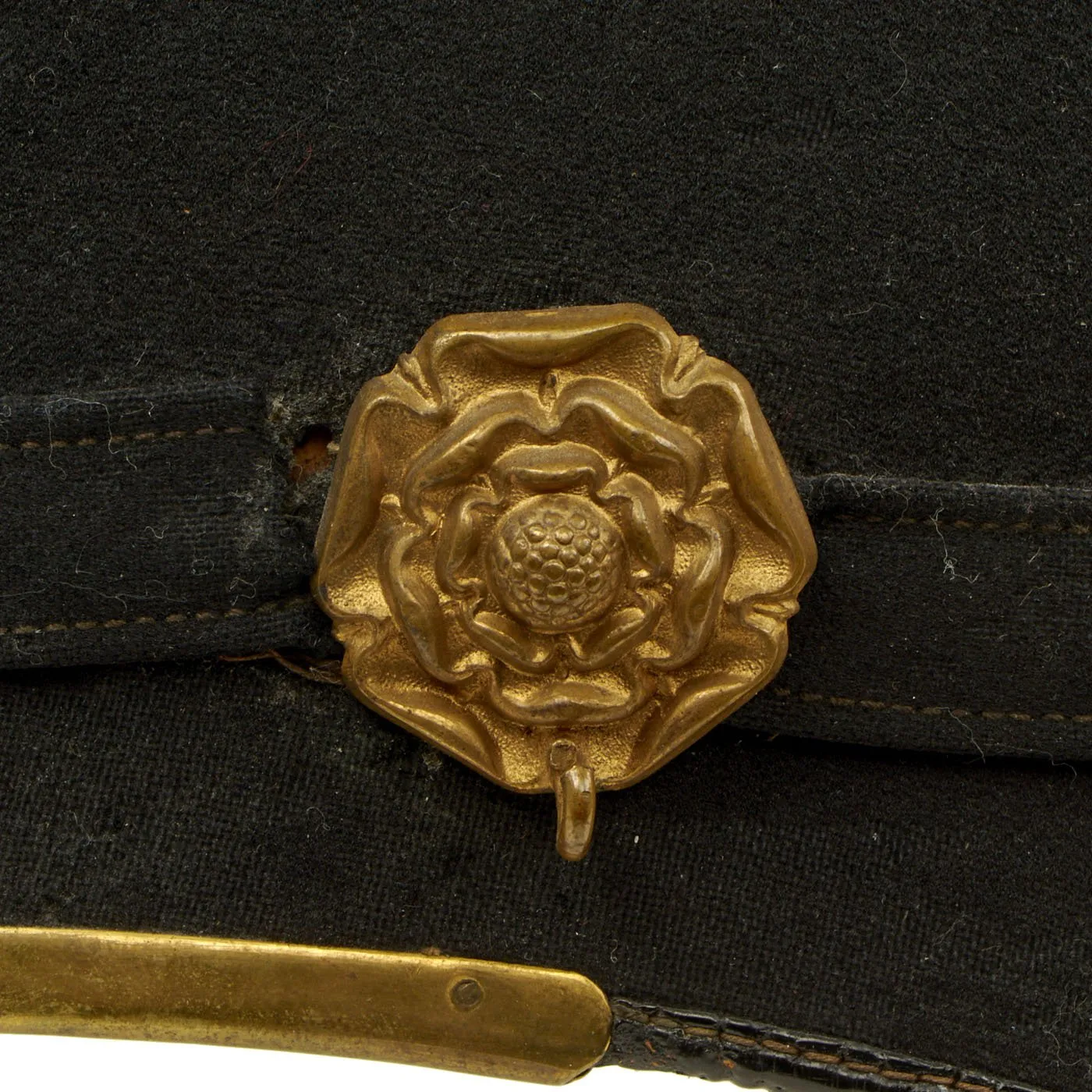 Original British Victorian Army Artillery Officer Blue Cloth Dress Spike Helmet - 1878-1902