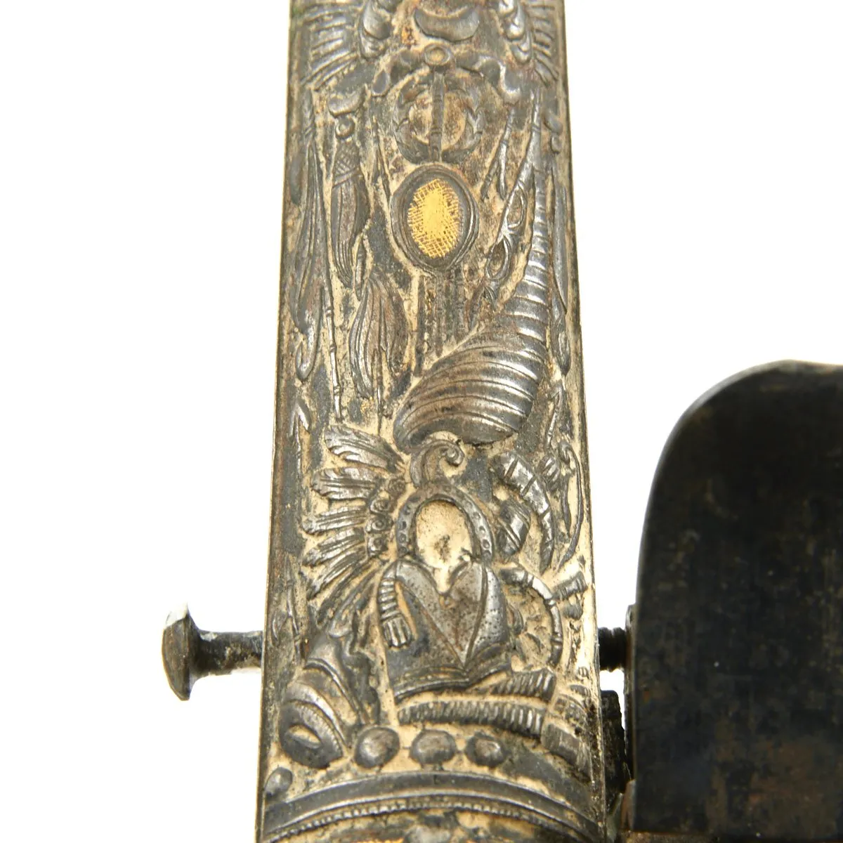 Original French Napoleonic Battlefield Pickup Fire-Damaged High Art Flintlock Pistol c.1800