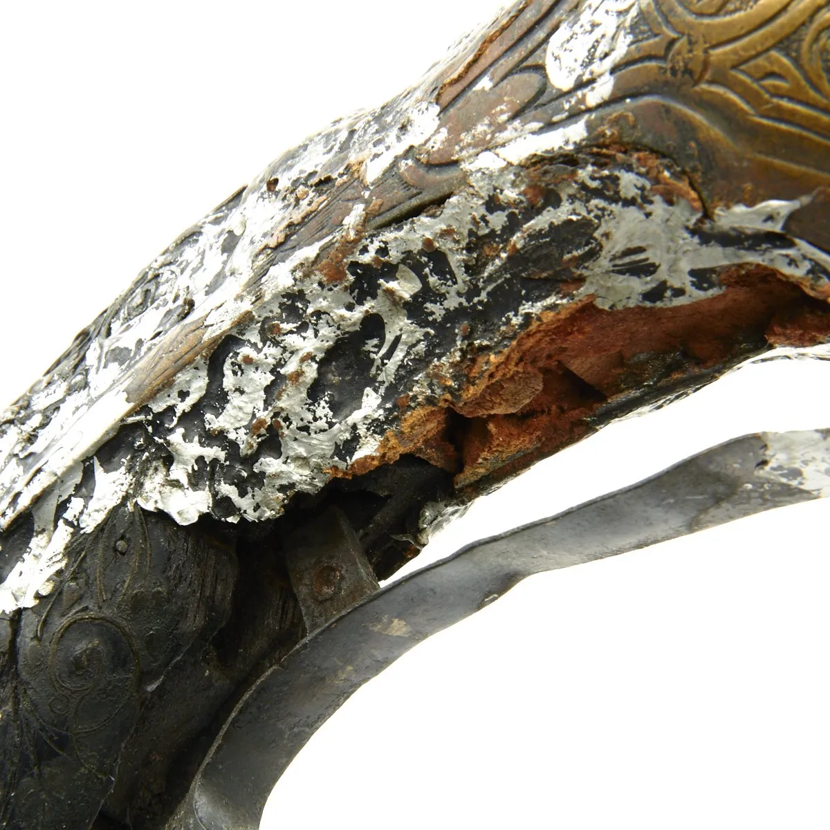 Original French Napoleonic Battlefield Pickup Fire-Damaged High Art Flintlock Pistol c.1800