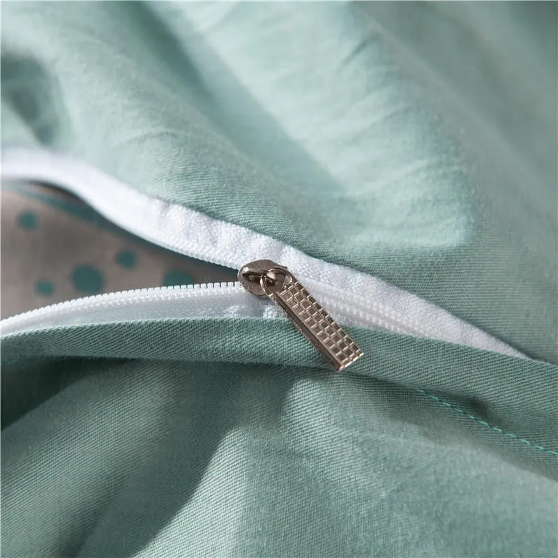 Pale Turquoise Satin Jacquard Luxury Bedding Set