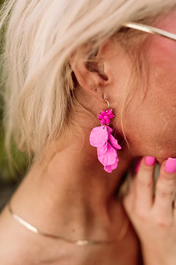 Parkside Pretty Earrings In Hot Pink