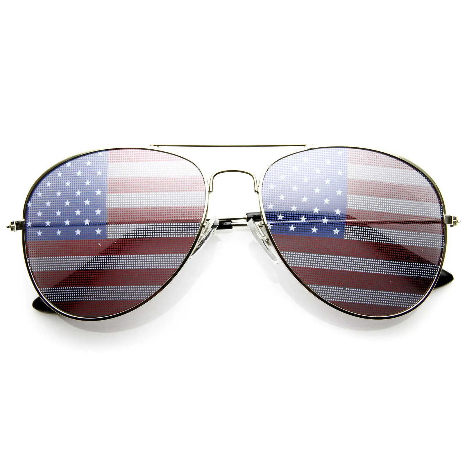 Party Independence Day USA Flag Aviator Sunglasses 8954
