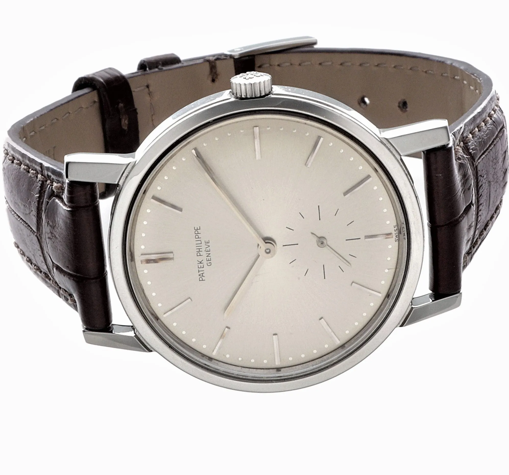 Patek Philippe 3466A Vintage Stainless Steel Automatic Calatrava Watch 35mm Circa 1967