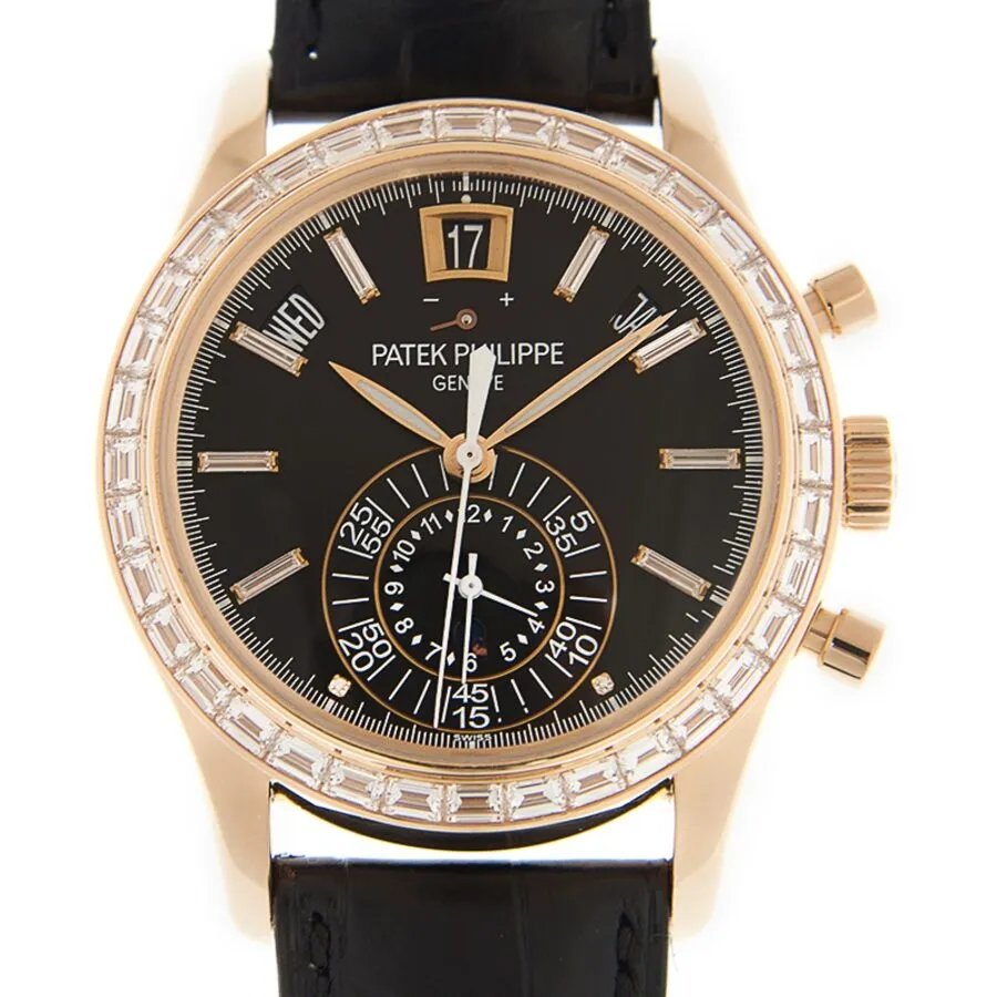 Patek Philippe Complications Chronograph Annual Calendar Automatic Gold Diamond Men's Watch 5961R-010